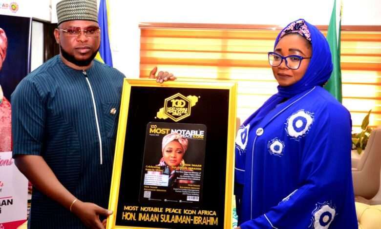 Minister of police affair hon iman Suleiman 100 most notable peace icons Africa