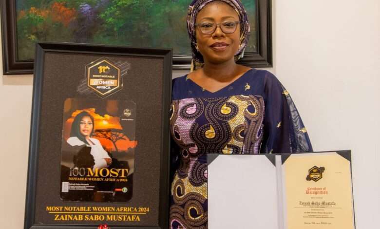 Zainab sabo mustapha 100 most notable women Africa in Africa 2024 amb Kingsley amafibe